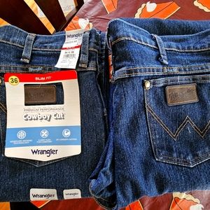 2 pair 34x38 Wranglers Cowboy Cut